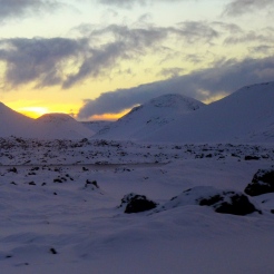 Snow Covered Sunset South of Reykjavik