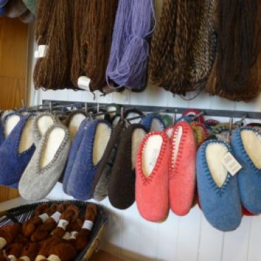 Wool slippers at Thingborg